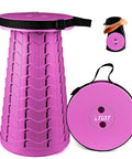 Portable Foldable Camping Chair With Adjustable Height Grab And Go Heavy Duty Stool, colorful with carrying strap