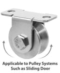 Built Tough Wall Mount Pulley Kit Two Pack With Pulley Wheel For Garage And Home Gym Lifts, Adjustable Single And Double Line System, Smooth Operation And Easy Installation, Perfect For DIY Projects And Vertical Lifting. steel pulley wheel for sliding door systems
