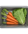 Six Pack Plastic Bus Tubs 8L Capacity For Restaurant And Food Service Use with carrots and lettuce inside