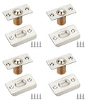 Interior Door Ball Catch Kit 4 Pack, Dual Adjustable Ball Bearing Latches With Stainless Steel Strike Plate, Invisible Drive In Ball Catch.