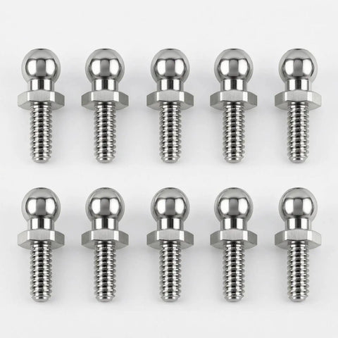 Miniature Vehicle Ball Head Screw Kit M1 Shoulder Bolts Set for RC Cars and Models Machined Metal Finish Dope for Maintenance DIY Builds Model Crafting and Hobby Projects, 10-piece M1.4 ball head screws