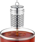 Ultra Fine Mesh Tea Infuser Strainer For Loose Leaf Tea No Fuss 304 Stainless Steel With Slim Threaded Lid in cup with tea