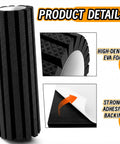 Garage Wall Protector Bumpers In Black Foam, Two Pack. High-density EVA foam with adhesive backing detail shown.