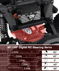Waterproof 40Kg High Torque RC Steering Servo With Coreless Motor And All Metal Gears, HV 4.8-8.4V on RC car model