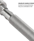 Close-up of knurled handle design on Slick 3-Pc Pin Vise Hand Drill Set for Watch Repair, ensuring secure grip.