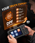 Heavy Duty Truck Diagnostic Scanner With DPF Regen And Forced Reset For Paccar And Detroit Engines shown in use