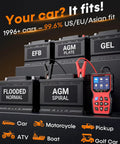 All In One OBD2 Scanner With Battery Tester Read And Clear Check Engine Codes And Diagnose Electrical Faults Fast No Fuss