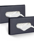 Two Pack Car Tissue Holder Sun Visor Napkin Holder In Premium PU Leather Black And Beige With Tissue Refill Universal Fit