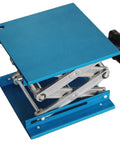 8x8 Inch Aluminum Oxide Lift Table Lab Stand Lifter With Scissor Jack Platform Heavy Duty 110 Lb Capacity Adjustable Height