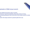 Pro Grade SMA Torque Wrench Set For RF Connectors, 8mm Opening, 0.9 Nm Calibrated Torque, 2 Pack With 8mm And 5/16 Inch Heads, Compatible With SMA 3.5mm And 2.92mm Adapters, Portable Spanner For Pros, Blue blue SMA torque wrench head with usage notes