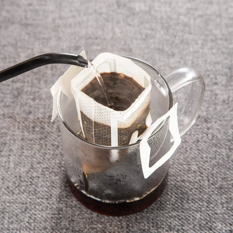 Go To Portable Coffee Filter Bags With Hanging Ear Design used in glass mug for single serve coffee