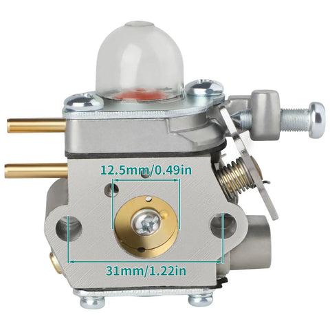 Carburetor For Craftsman 25cc Weed Eater Trimmer WS210 WS2200 WS2200 SE2200 2 cycle replacement part dimensions