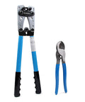 Pro Grade Heavy Duty Battery Cable Lug Crimp Tool With Wire Cutter And Rotating Dies For 8 6 4 2 1 1/0 AWG Lugs