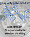 12 Set Trailer Wheel Studs With Nuts For Lippert Axles 3500 To 4400 Lb, close-up of galvanized steel hardware