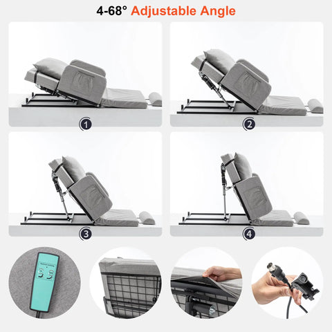 Big Power Electric Recliner Backrest With 300 Lbs Capacity lets you crank from chilling to full recline with adjustable angles.