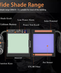 Auto Darkening Welding Helmet With Ultra Large Viewing Screen True Color Display and 4 Arc Sensors components diagram