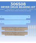Heavy Duty Dryer Roller Kit With Engineered Plastic Bearings And Pulley Belt That Resists Deformation, Reduces Noise By 30 Percent, Boosts Drying Efficiency And Slashes Cycle Time For Faster, Quieter Laundry Sessions, 306508 drum bearing kit with pads and rivets