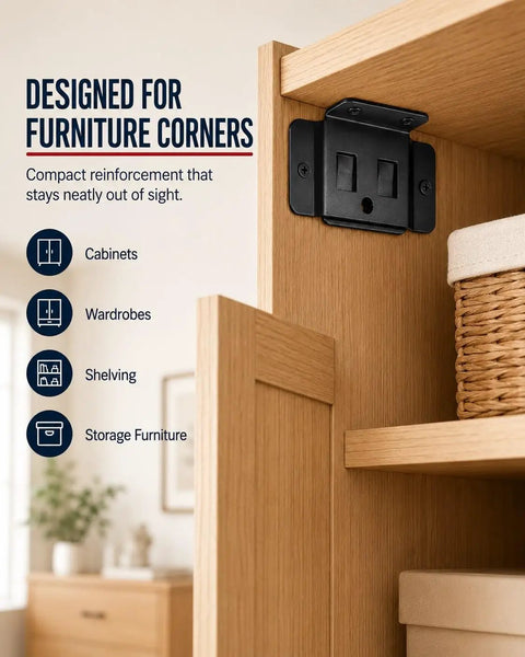 Beefy Stainless Steel Corner Brackets For Furniture L Shape Joint Braces With Screws Heavy Duty Cabinet And Table Reinforcement