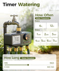 Four Zone Hose Sprinkler Timer With Brass Inlet IP68 Waterproof Digital Control Large Display for garden irrigation