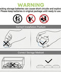 Instructional image on handling, storing Straight Up Heavy Duty Cr2032 Batteries 20 Pack 3 Volt Coin Cell Power Supply for safety.