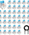 Blue 3 Pin Mechanical Keyboard Switches Kit With 90 Pcs And Switch Puller Dustproof And Waterproof Replacement Switches For DIY Keyboard Builds Clicky Feel Easy Install Great For Custom Keyboards, 90 blue switches and puller