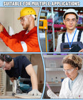 Massive 110 Pair Bulk Kit Of Clear Safety Glasses For Men And Women Featuring Hella Reliable Impact Blocking Shields That Meet Ansi Z87 One Standards For No Sweat Heavy Duty Workplace Eye Protection, showcased in a workshop setting.