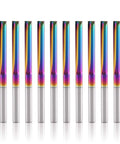 10 Pack CNC Straight Router Bits 1/8 Inch Shank 2 Flute Carbide Straight Milling Cutter With DLC Coating 22mm Cutting Length 45mm Overall Length