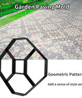 Walk Stone Maker DIY Paving Mold For Concrete Pathways Hexagon Pattern Reusable Stone Mold for garden pathways visualization