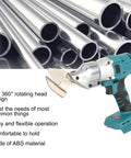 ANKROYU Cordless Electric Scissors With 360 Rotating Head Flexible ABS Power Shears for cutting metal pipes with ergonomic handle.