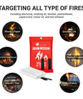 Emergency Fire Blanket Four Pack Flame Retardant Safety Cloth 40x40 Inches targeting various fire types including grease, gas, fabric