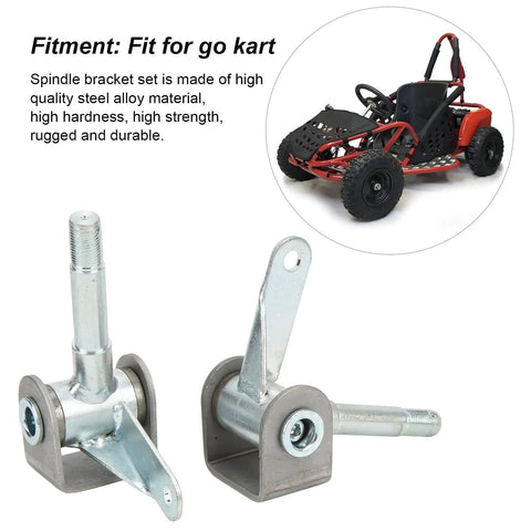 Go Kart Spindle Bracket Replacement Set 4.5 Inch By 5 Eighths Inch Right And Left Steel Alloy Steering Knuckle Bracket