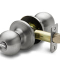 Privacy Interior Door Knob With Turn Button Lock ANSI Grade 3 Certified Modern Heavy Duty Handle Reversible For Bedroom Bathroom And Closets