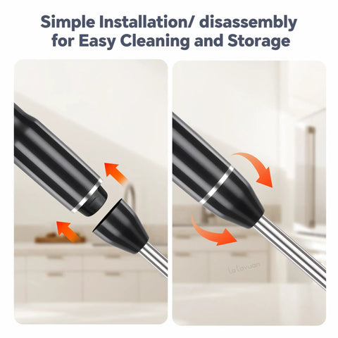 Simple installation of Badass Cordless Hand Blender With High Octane 400 Watt Motor and Dual Speed Controls for easy cleaning in kitchen.