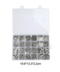 Stainless Steel Hex Bolts Nuts And Washers Set M2-M5 Socket Cap Screws Hardware Kit in open case with various compartments.