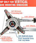 Front Inlet And Outlet Pressure Washer Pump Replacement Up To 2500 PSI 2.2 GPM SRMW22G26 EZ compatible with vertical engine