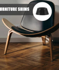 Chair with 20pcs Black Rubber Furniture Leveling Feet Pads With Stainless Steel Screws, non slip anti skid pads