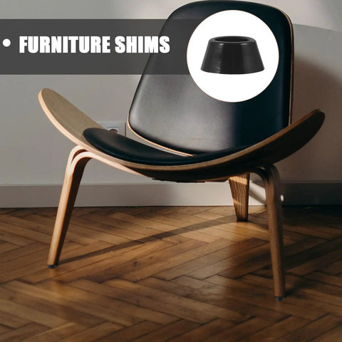 Chair with 20pcs Black Rubber Furniture Leveling Feet Pads With Stainless Steel Screws, non slip anti skid pads