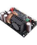 CNC Adjustable Power Supply 0 To 60V 20A 1200W DC Converter With LCD Display circuit board showing components and fan detail