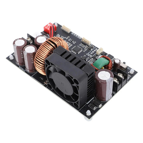 CNC Adjustable Power Supply 0 To 60V 20A 1200W DC Converter With LCD Display circuit board showing components and fan detail