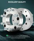 2 Inch Wheel Spacers Adapters For 6x5.5 To 8x180 Bolt Pattern, 108mm Hub Bore, 14x1.5 Studs, set of two on display