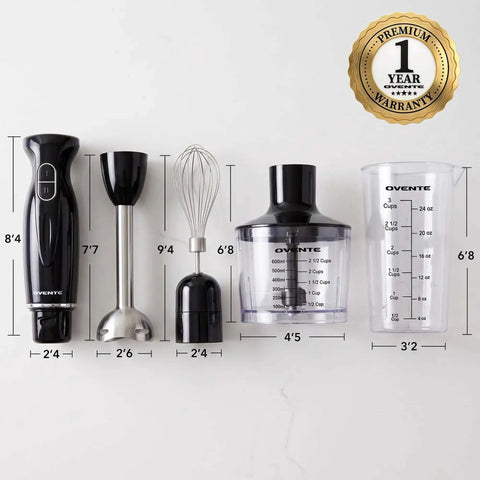 Badass Electric Hand Blender Set With Dual Speed Settings And 300 Watt Motor Includes Whisk Tool And BPA Free Chopper Cup for easy preparation.