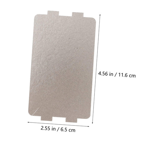 12 Pieces Microwave Mica Sheets For Easy Cut To Fit High Temperature Insulation with dimensions 4.56 x 2.55 inches