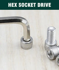 Rock Solid Heavy Duty 1/4 20 X 1.25 Inch Socket Head Cap Screw Bolt in 304 Stainless Steel with Allen hex key drive