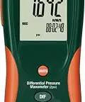 Front view of High-Resolution Differential Pressure Meter with USB Data Logger, 0.001 psi, backlit LCD, durable case, HVAC tool.