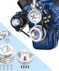 All-In-One Ford Small Block V Belt Pulley Kit With Alternator, 3V Crankshaft, And 2V Water Pump for 1969-Up 302 351W 351C engine