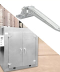 Heavy Duty Zinc Alloy Door Hinge Featuring Adjustable Height And Silky Smooth Rotation, showcased with a storage unit background.