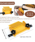 Shop Ready 166Mm Woodworking Featherboard And Table Saw Push Block Kit For Kickproof Cutting With Lockdown Grip Anti Slip Fence Jig, 166mm, yellow, stable design.