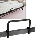 Heavy Duty Mattress Retainer Bar Two Piece Kit For Steel Bed Frames and Adjustable Bases with non-slip grip attached to bed