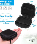 Built Kickass Mini Earbud Case With Steel Clip To Keep Your Wireless Headphones SD Cards And Cords Securely Stashed Hella Durable EVA Pouch in hand.