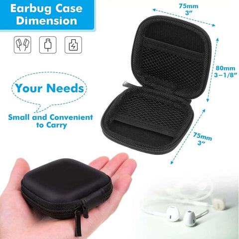 Built Kickass Mini Earbud Case With Steel Clip To Keep Your Wireless Headphones SD Cards And Cords Securely Stashed Hella Durable EVA Pouch in hand.
